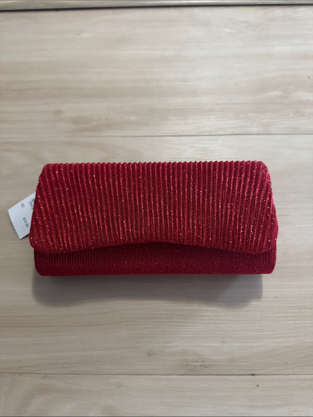 Women’s Red Fold-Over Clutch Handbag